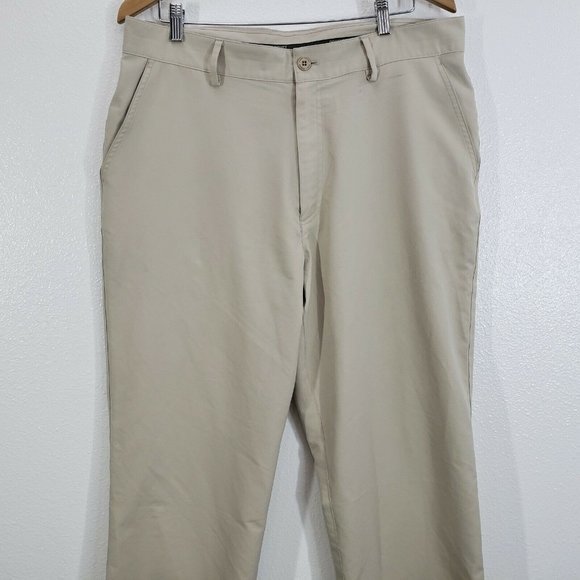 Under Armour Golf Pants Mens 36 Athletic Casual Pockets Dri-Fit Khaki Stretch - Picture 4 of 9